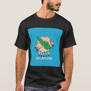 Camiseta State of Oklahoma flag Classic Round Sticker
