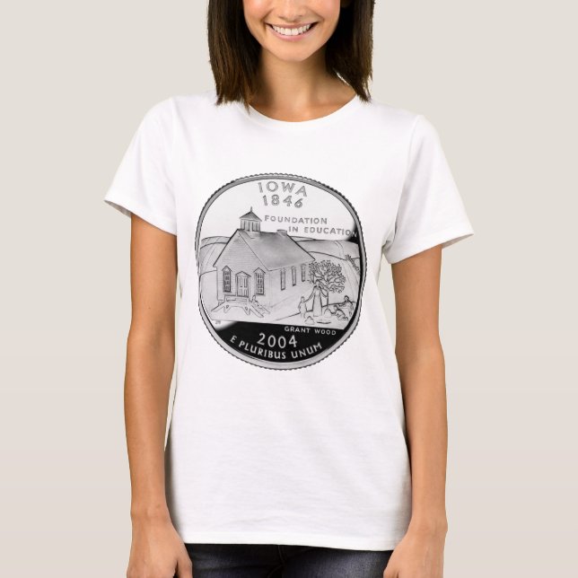 Camiseta State Quarter of Iowa Reverse Side Faux (Frente)