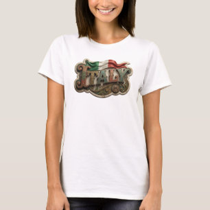 Camiseta Statement Gold ITALIA Arte Usável v2