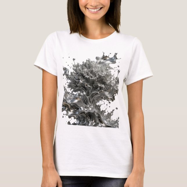 Camiseta Statement Prata ARTE ABSTRATA Statement v (Frente)