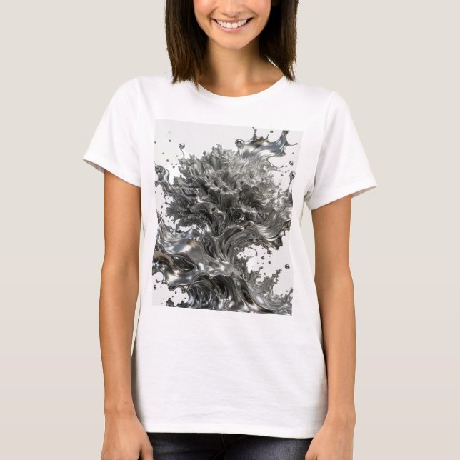 Camiseta Statement Silver ABSTRACT ART Statement v (Frente)