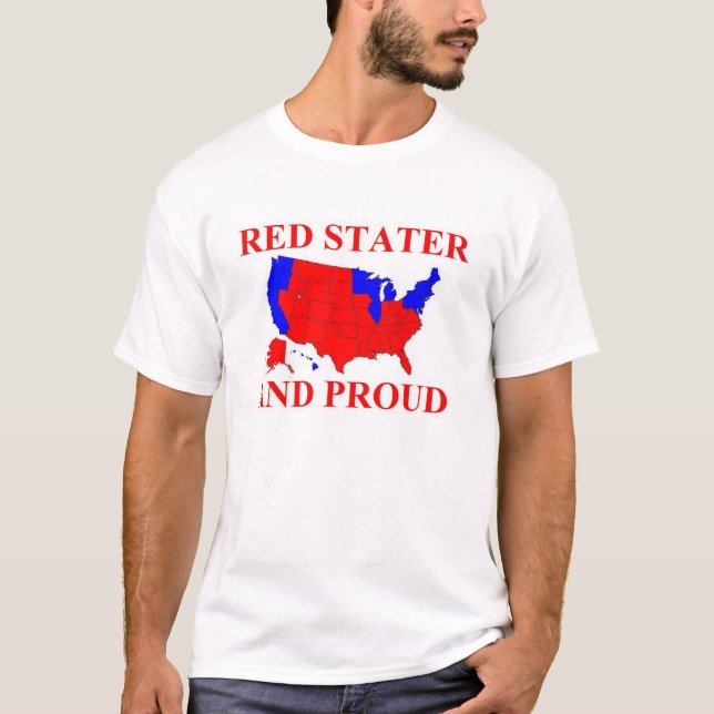 Camiseta Stater e orgulhoso vermelhos (Frente)