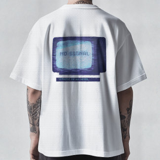 Camiseta Static My Head - 90s Vintage Retro TV Glitch Art T