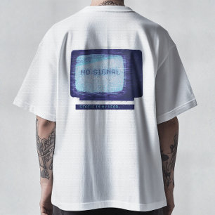 Camiseta Static My Head - Anos 90 Arte de TV com Glitch Ret