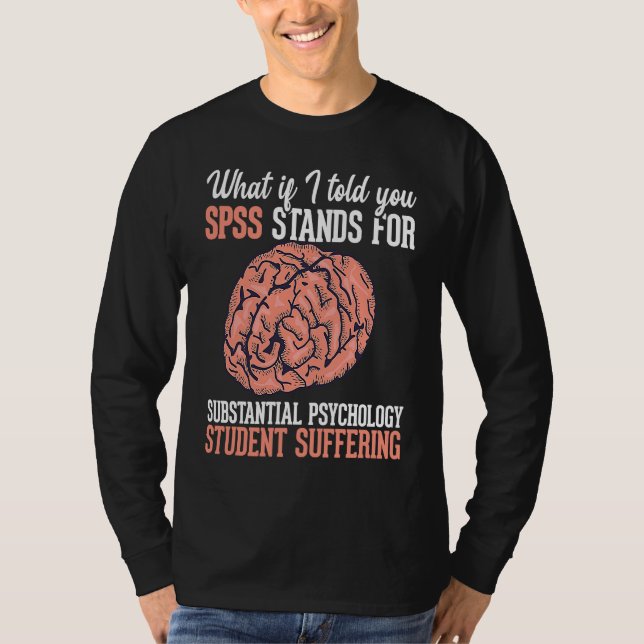 Camiseta Statistics and psychology study science  SPSS (Frente)