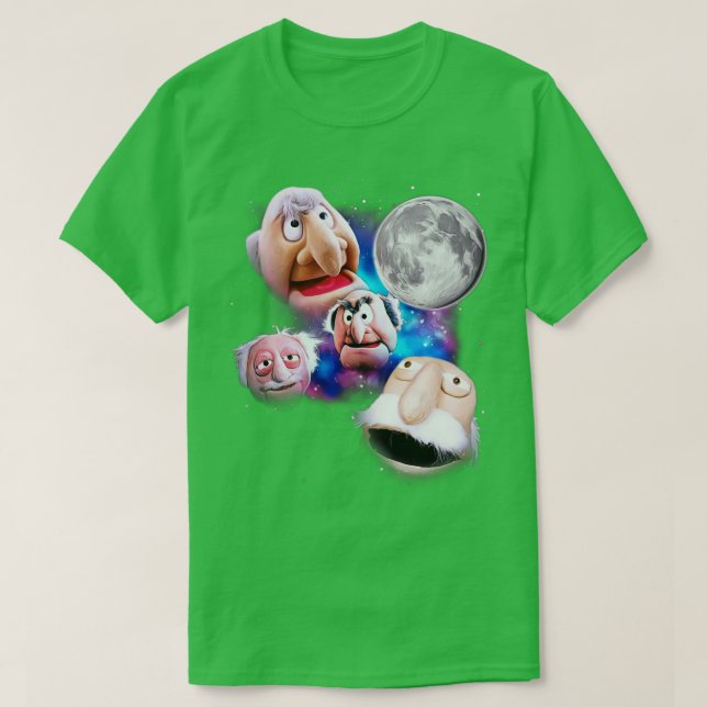 Camiseta Statler e Waldorf Heckle na Lua (Frente do Design)