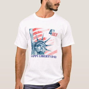 Camiseta Statu Liberty, 4 de julho.