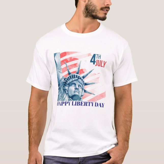 Camiseta Statu Liberty, 4 de julho. (Frente)