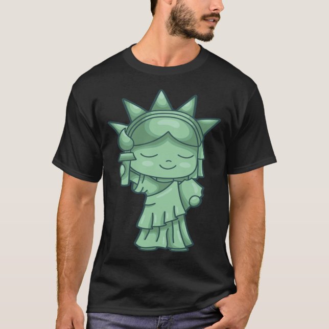 Camiseta Statue of Liberty Patriotic  USA Sightseeing New Y (Frente)