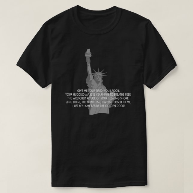 Camiseta Statue of Liberty quote tshirt Classic T-Shirt (Frente do Design)