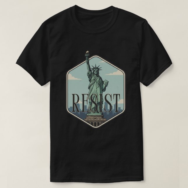 Camiseta Statue of Liberty Resist (Frente do Design)