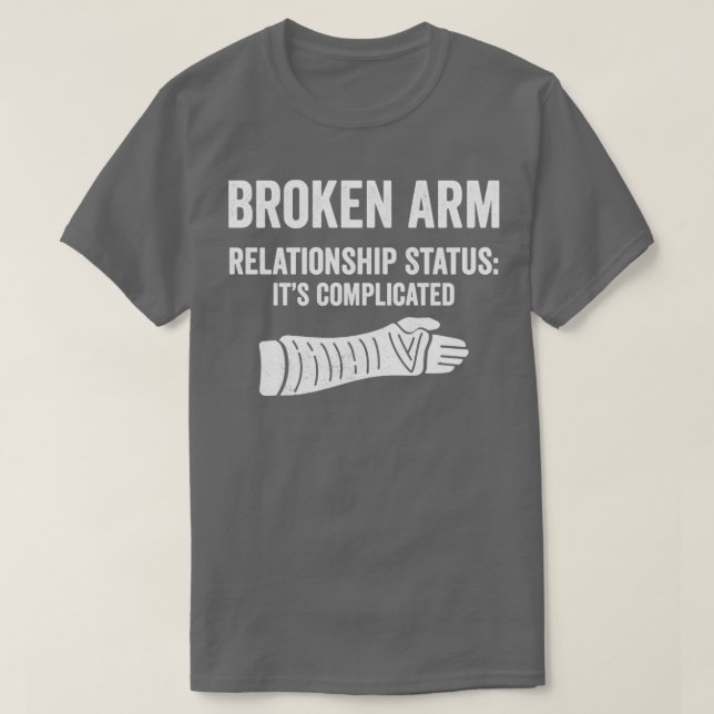Camiseta Status de Relacionamento de Braço Quebrado Seu Bro (Frente do Design)