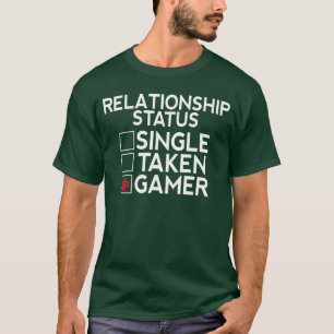Camiseta Status de Relacionamento Solteiro Gamer Presente d