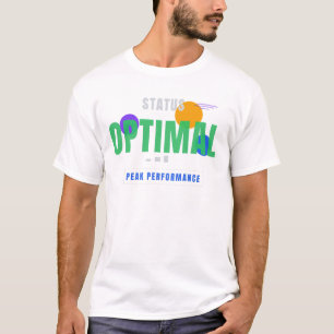 Camiseta Status Ótimo Design de Tipografia de Tecnologia