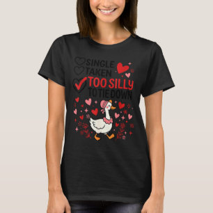Camiseta Status Romântico do Ganso Bobo Engraçado Vida Amor