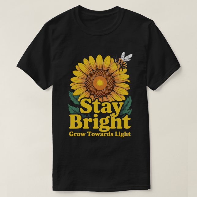 Camiseta Stay Bright Sunflower (Frente do Design)