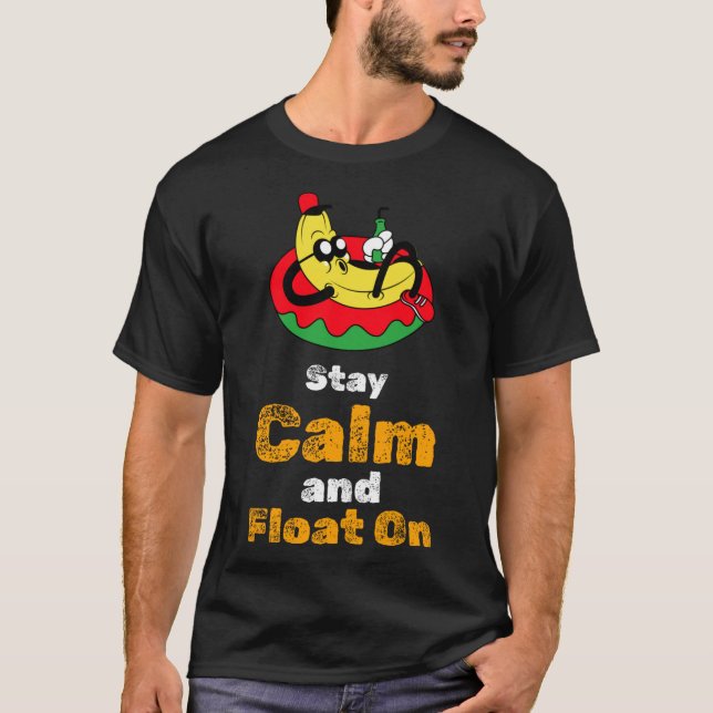 Camiseta Stay Calm and Float On Water Yoga (Frente)