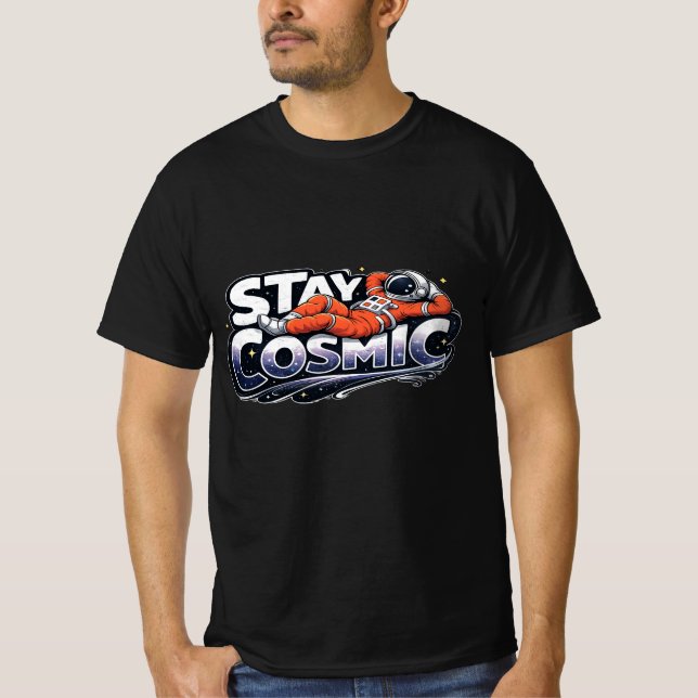Camiseta Stay Cosmic Astronaut Space Graphic T-Shirt  (Frente)