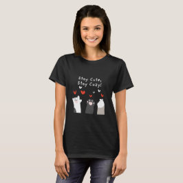 Camiseta Stay Cute Stay Cozy Kawaii Cat Paws Women's T-Shir