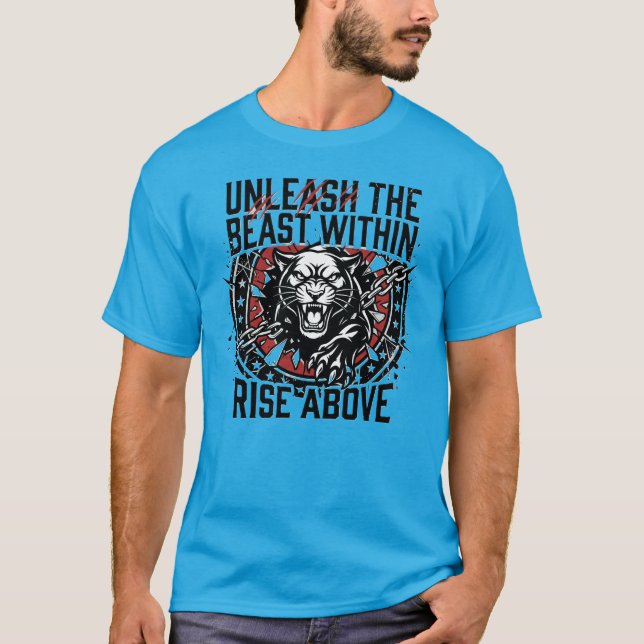 Camiseta Stay Fierce Panther Motivational Unleash The Beast (Frente)