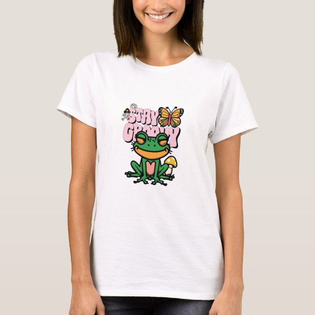Camiseta Stay Groovy Frog (Frente)