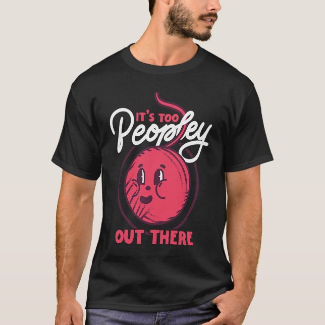 Camiseta Stay Inside Too Peopley Out There Weaving Yarn (Frente)