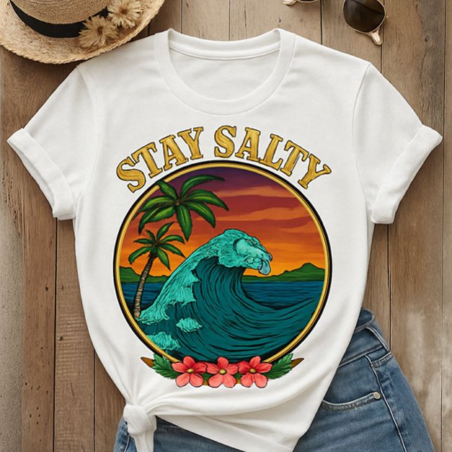 Camiseta STAY SALTY T shirt Ocean Waves (Criador carregado)