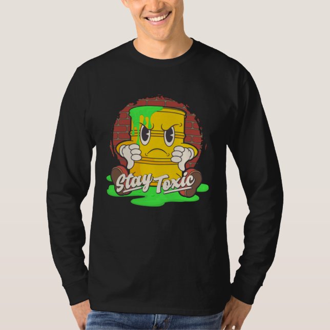 Camiseta Stay Toxic Retro Toon Style Funny Existential Drea (Frente)