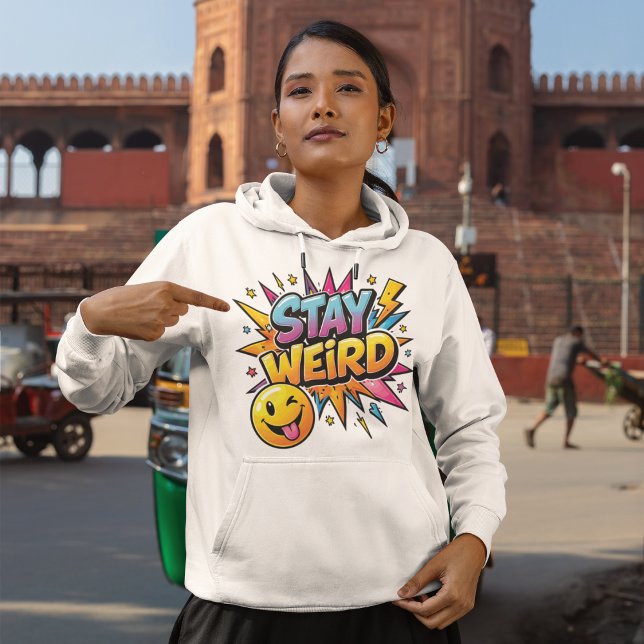 Camiseta Stay Weird Pop Art Burst (Criador carregado)