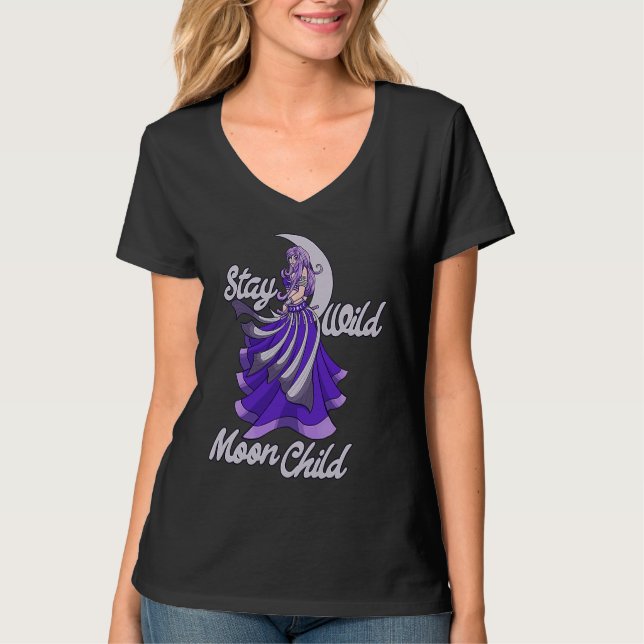 Camiseta Stay Wild Moon Child Moonchild Belly dance (Frente)