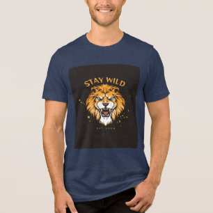 Camiseta Stay Wild Rosto de Leão