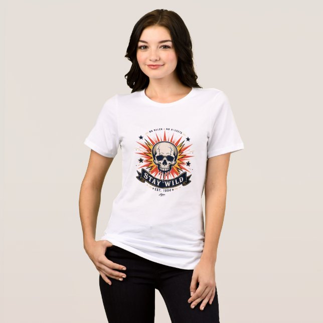 Camiseta Stay Wild Skull (Frente Completa)