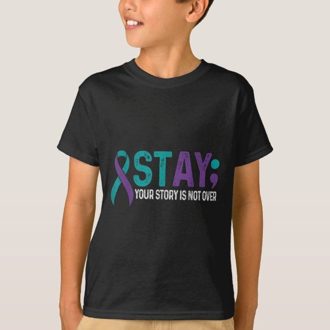 Camiseta Stay Your Story Is Not Over Suicide Prevention Awa (Frente)
