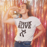 Camiseta STAYIN' ALIVE, Vintage 1970s T-shirts<br><div class="desc">STAYIN' ALIVE T-shirts. Makes a fun shirt for birthday or just for the 70's disco music lover! Stayin' alive!</div>