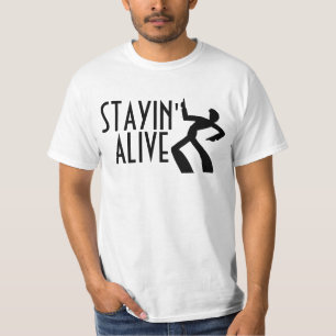 Camiseta STAYIN VIVO, t-shirt engraçados do aniversário