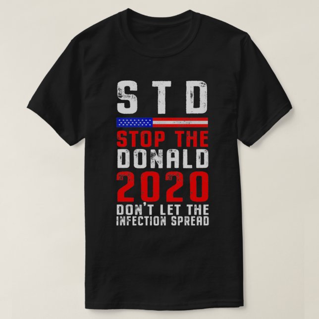 Camiseta STD Stop the Donald Funny Anti Trump 86 45 2020 Pu (Frente do Design)