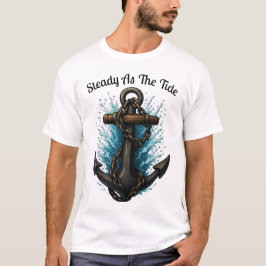Camiseta Steady as the Tide Anchor Nautical TShirt Design