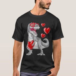 Camiseta Steal Hearts Trex Dino Dia de os namorados Dinossa