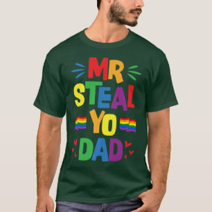 Camiseta Steal Yo Pai Cute Funny Orgulho gay Flag Aestheti