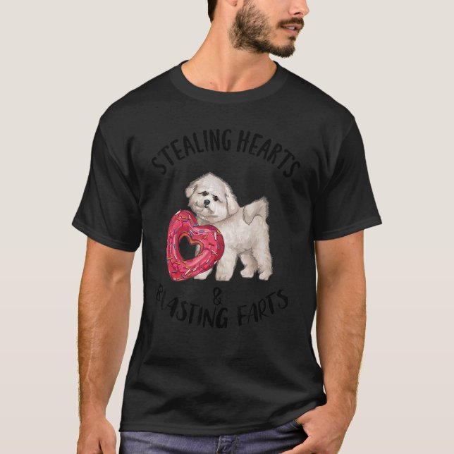 Camiseta Stealing Hearts Blasting Farts Bichons Frise Valen (Frente)