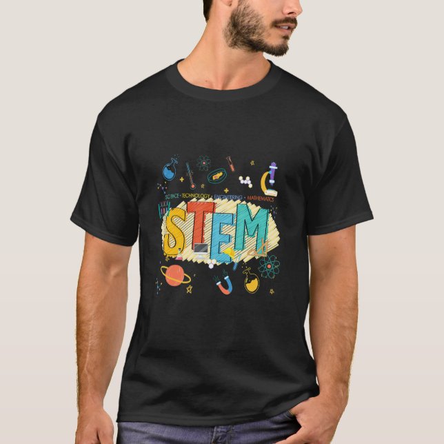 Camiseta Steam Learning Crew Stem Teachers Stem To School (Frente)