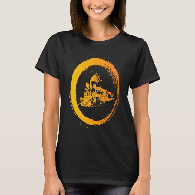 Camiseta Steam locomotive model train railroad (Frente)
