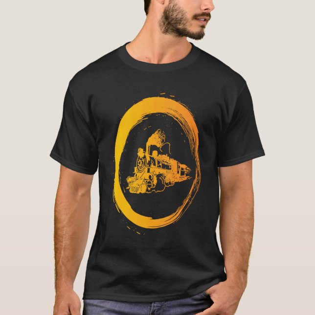 Camiseta Steam locomotive model train railroad (Frente)