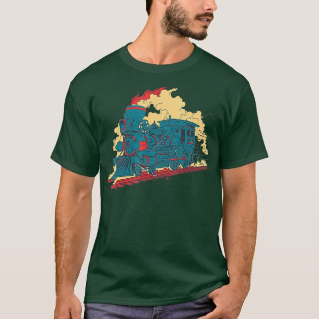 Camiseta Steam Locomotive Train Railroad Model Club EUA (Frente)