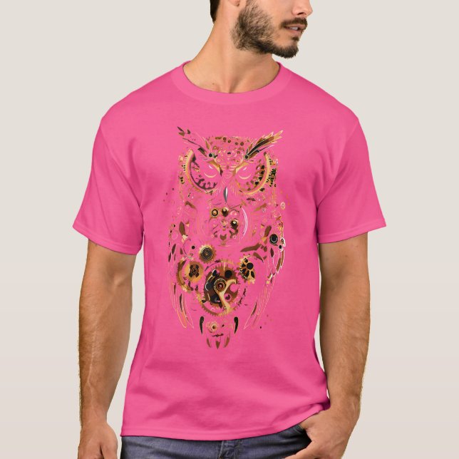 Camiseta Steam Punk Art Owl Steampunk (Frente)