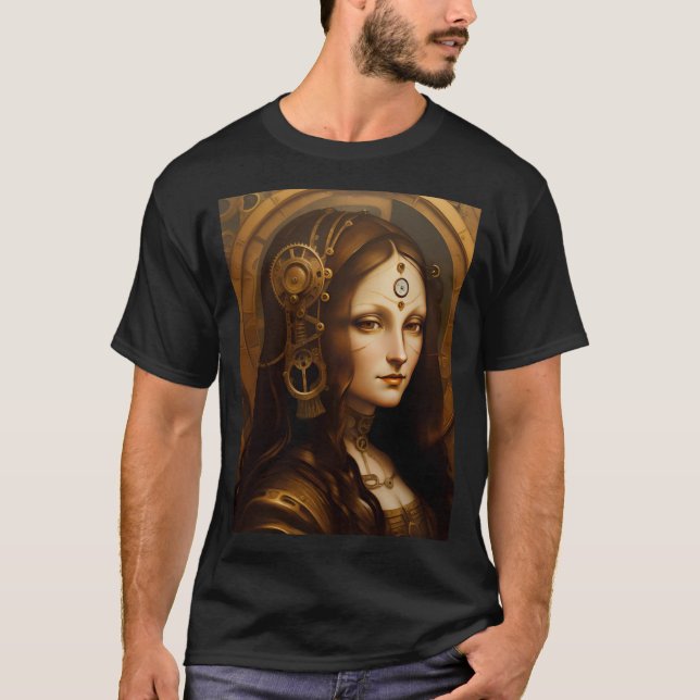 Camiseta Steam Punky Mona Lisa (Frente)