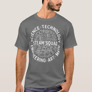 Camiseta STEAM Squad Science, Tech, Engineering, Art and Mã