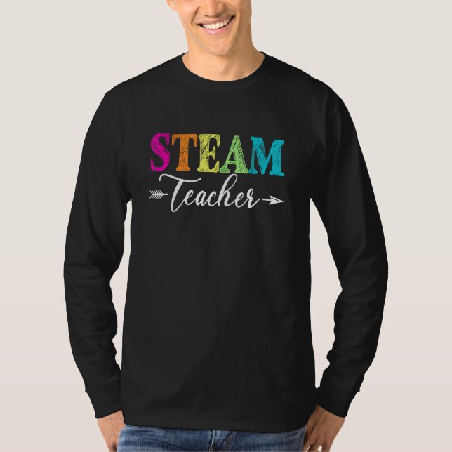 Camiseta Steam Teacher Hello Back To School Stem Special (Frente)
