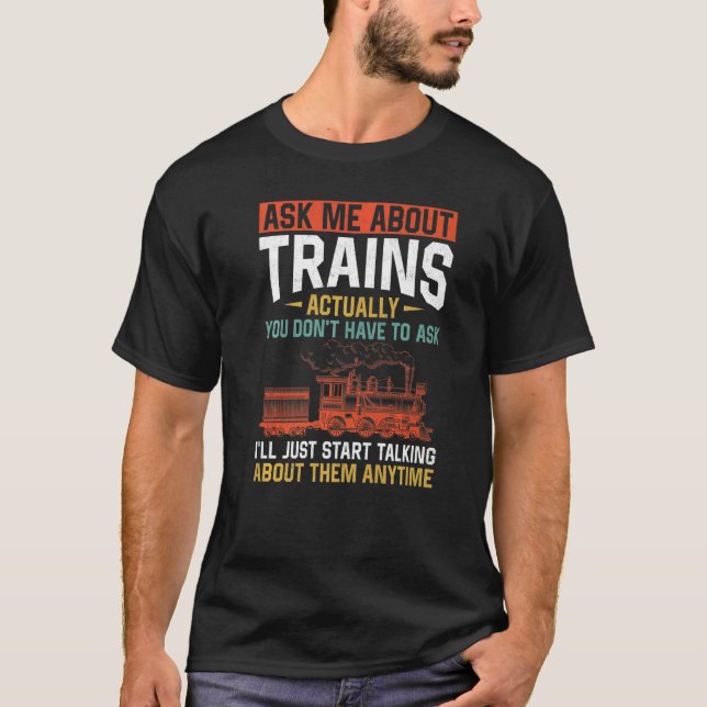 Camiseta Steam Train Driver Trainspotting Locomotive Vintag (Frente)
