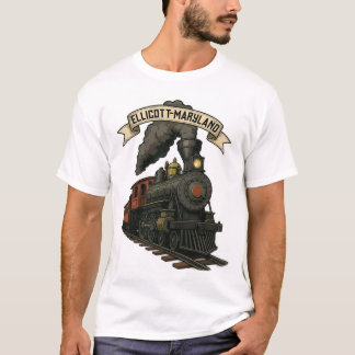 Camiseta Steam Train Locomotive of Ellicott Maryland